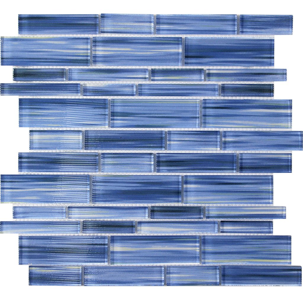 Altona Series by Aquatica Multi Linear Glass Mosaic Tile
