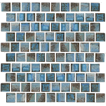 Aspen Blue, 1-1/8" x 1-1/8" | TOKYO-102 | Porcelain Pool Tile