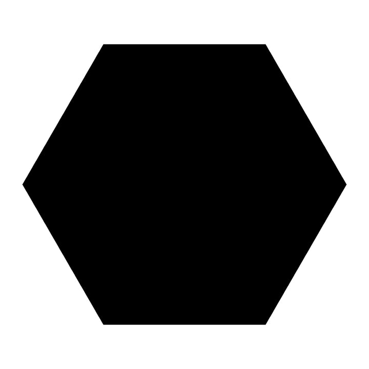 Basic Black, Hexagon Porcelain Tile | Floor & Wall Tile by IWT Tesoro
