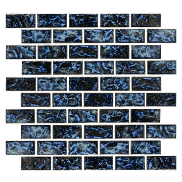 Blue Blend, 1-1/8" x 2-1/4" | LICATA-71 | Fujiwa Porcelain Pool Tile