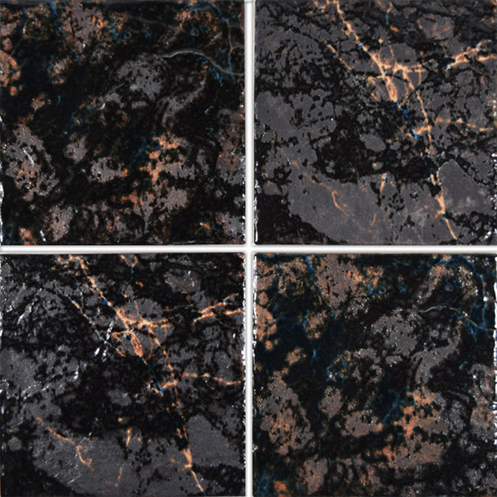 Bronze, 6" x 6" Porcelain Tile | SAGA-664 | Fujiwa Pool Tile