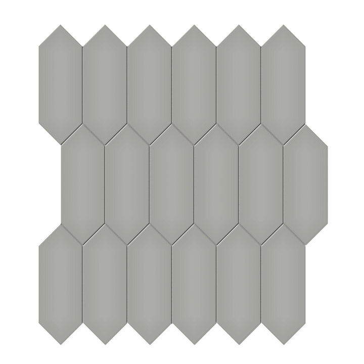 Soho Cement Chic Glossy, 2" x 5" Picket | Ceramic Wall & Floor Tile