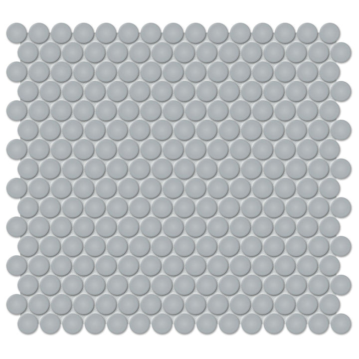Soho Cloud Blue Glossy, Penny Round | Ceramic Kitchen & Bath Tile