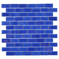 Striped Cobalt, 1" x 2" - Glass Tile