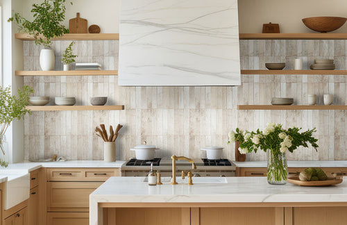 Ceramic kitchen backsplash tile