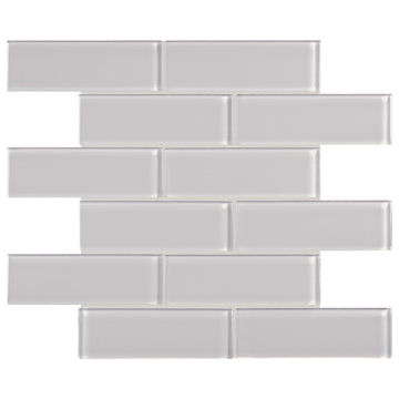 Cloud, 2" x 6" Subway Tile | ANAELEMCLOUD26 | Glass Pool Tile