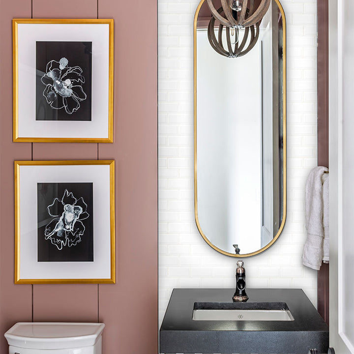 Domino Beveled White, 2" x 4" | Porcelain Kitchen & Bath Tile by MSI