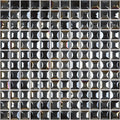 Black Iridescent Pillow Texture, 1" x 1" - Glass Tile