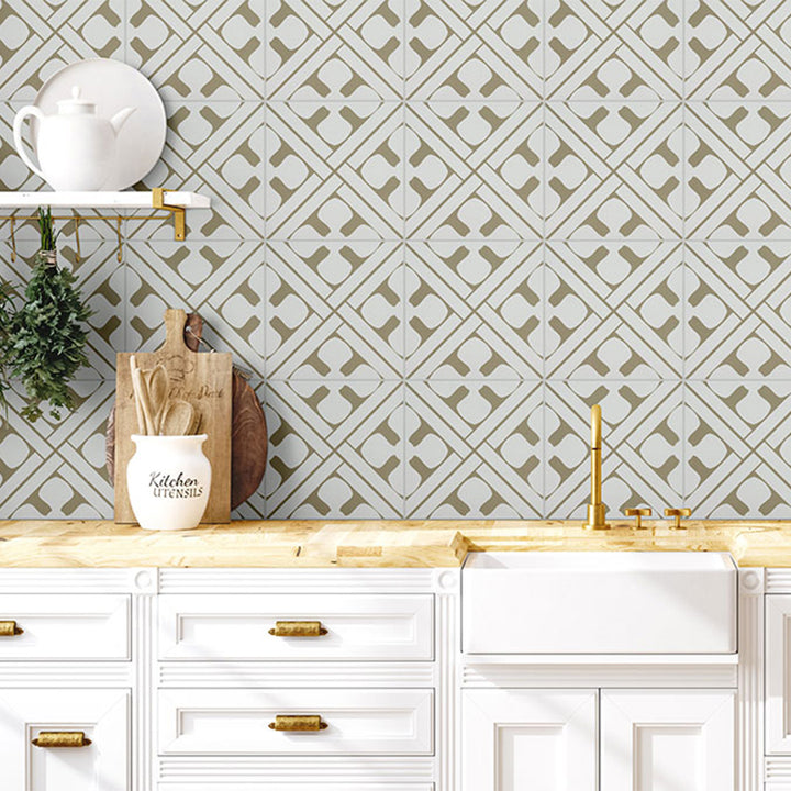 Elora, 8" x 8" Porcelain Tile | NZARELO8X8 | Patterned Tile by MSI