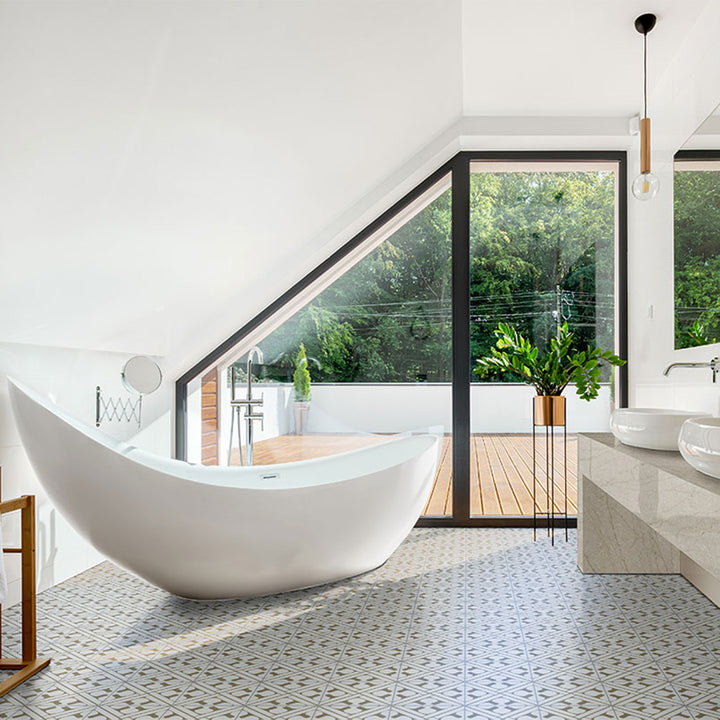 Elora, 8" x 8" Porcelain Tile | NZARELO8X8 | Patterned Tile by MSI