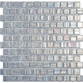 Fusion Silver T, 1" x 1" Brick - Glass Tile