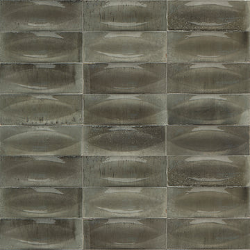 Grigio Glossy, 3" x 8" Eye Deco | EMCGLEEGRIGEYE | Porcelain Pool Tile