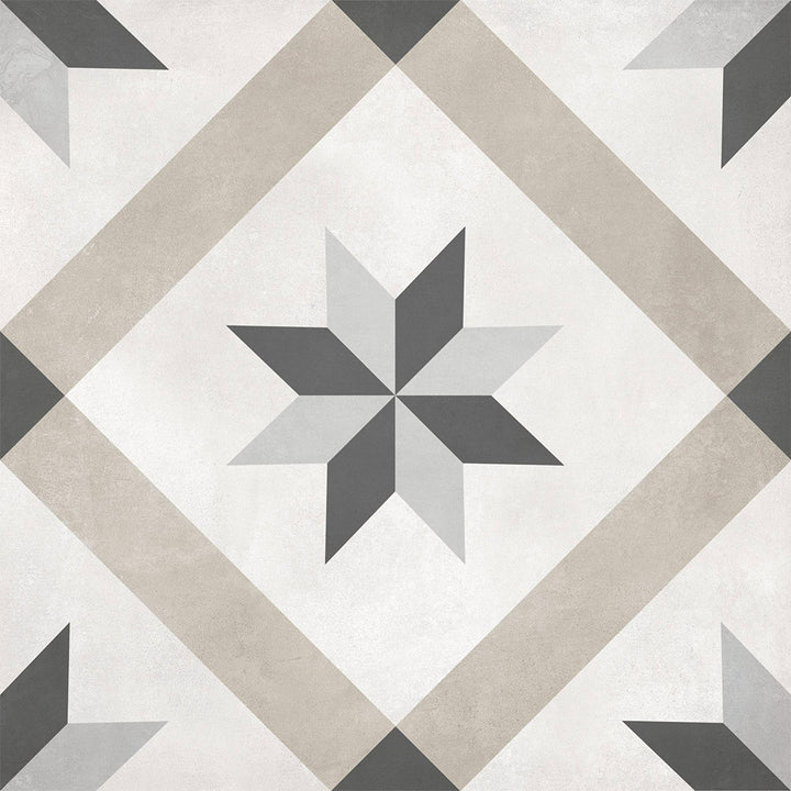 Sand Compass, 8" x 8" Porcelain Tile | ANAFORMSANDCOMP | IWT