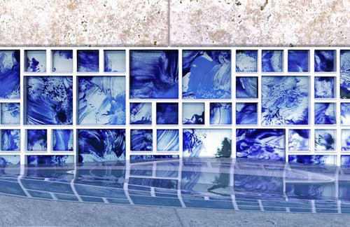 Island Blue Glass Tile