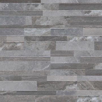 Palisade Grey, 6" x 24" Porcelain Stacked Ledger Tile | NPALGRE6X24