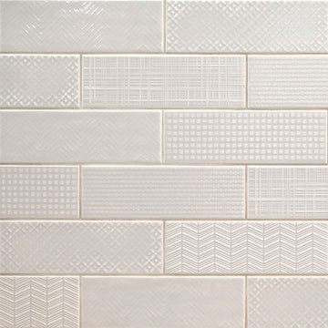 Dusk 3D Mix, 4" x 12" Ceramic Tile | Kitchen Backsplash Tile by MSI
