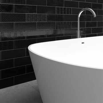 Ink 3D Mix, 4" x 12" Ceramic Tile | Kitchen Backsplash Tile by MSI