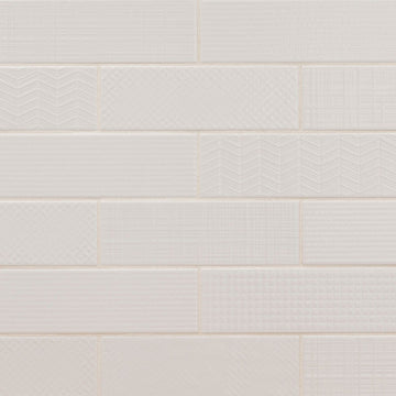Pure 3D Mix, 4" x 12" Ceramic Tile | Kitchen Backsplash Tile by MSI