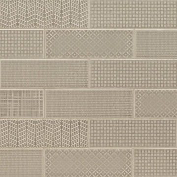 Warm Concrete 3D Mix, 4" x 12" Ceramic Tile | Kitchen and Wall Tile