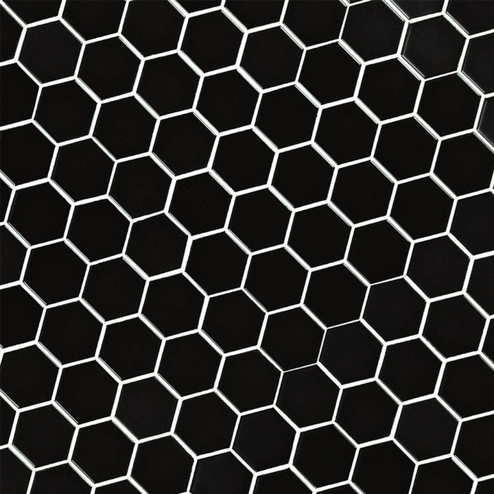 Domino Matte Black, Hexagon Mosaic | Kitchen & Bath Tile by MSI