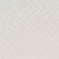 White, Herringbone Mosaic - Porcelain Tile