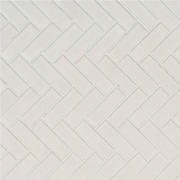 White, Herringbone Mosaic | Porcelain Tile | SMOT-PT-RETBIA-HB