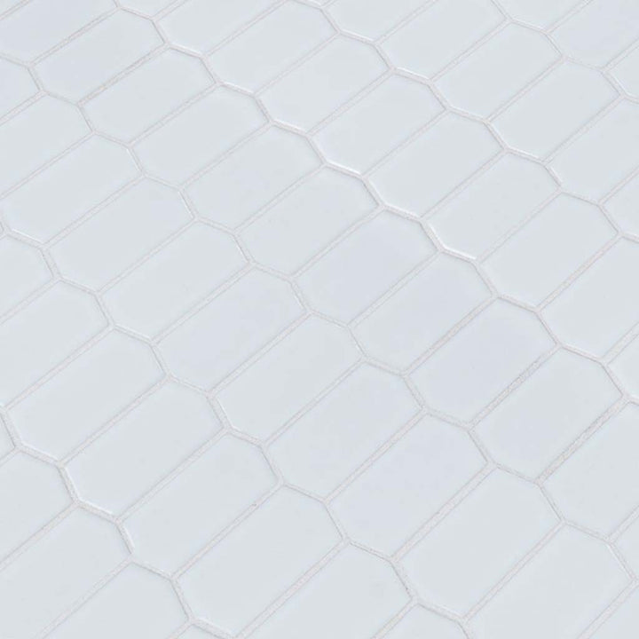 White Glossy Picket Porcelain Tile | Geometric Mosaic Tile by MSI