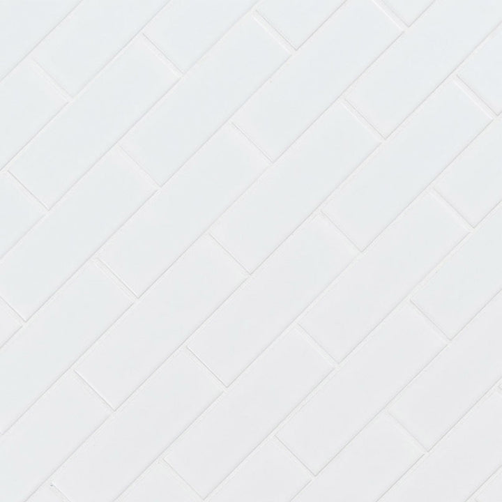 Matte White Brick, 2" x 6" Porcelain Tile | SMOT-PT-RETBIA-2X4M
