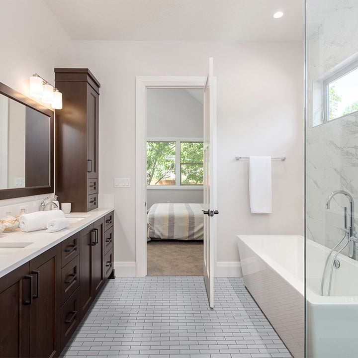 Matte White Brick, 2" x 6" Porcelain Tile | SMOT-PT-RETBIA-2X4M