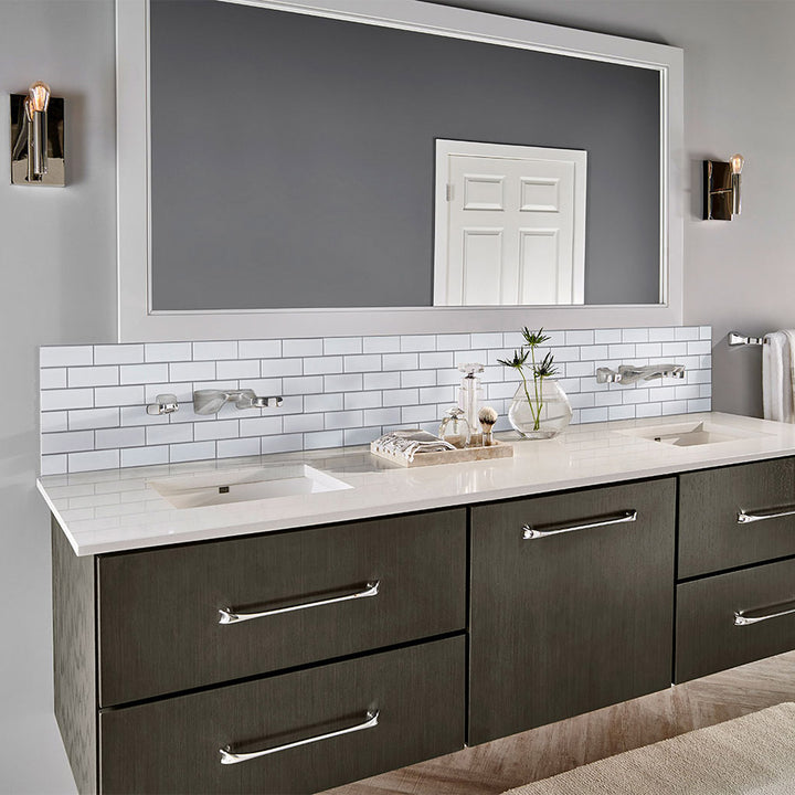 Matte White Brick, 2" x 6" Porcelain Tile | SMOT-PT-RETBIA-2X4M