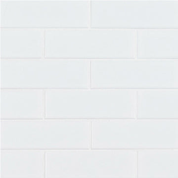 Matte White Brick, 2" x 6" Porcelain Tile | SMOT-PT-RETBIA-2X4M