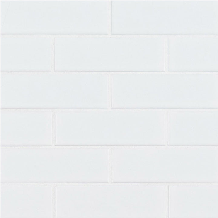 Matte White Brick, 2" x 6" Porcelain Tile | SMOT-PT-RETBIA-2X4M