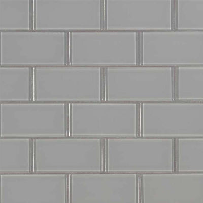Oyster Gray Subway, 2" x 4" - Glass Tile