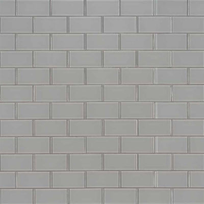 Oyster Gray Subway, 2" x 4" - Glass Tile
