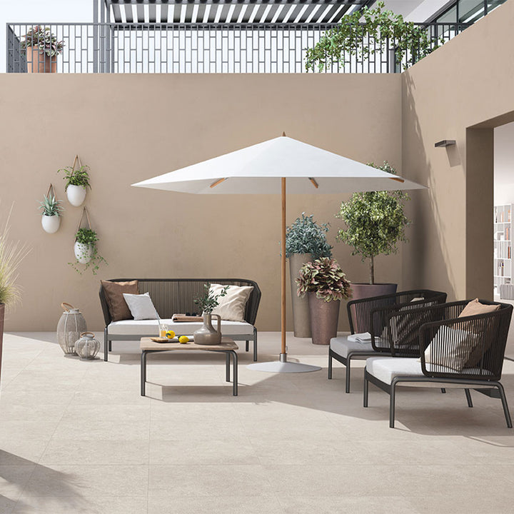 Living Style Pearl, 24" x 24" | 2CM Porcelain Pool Pavers by MSI