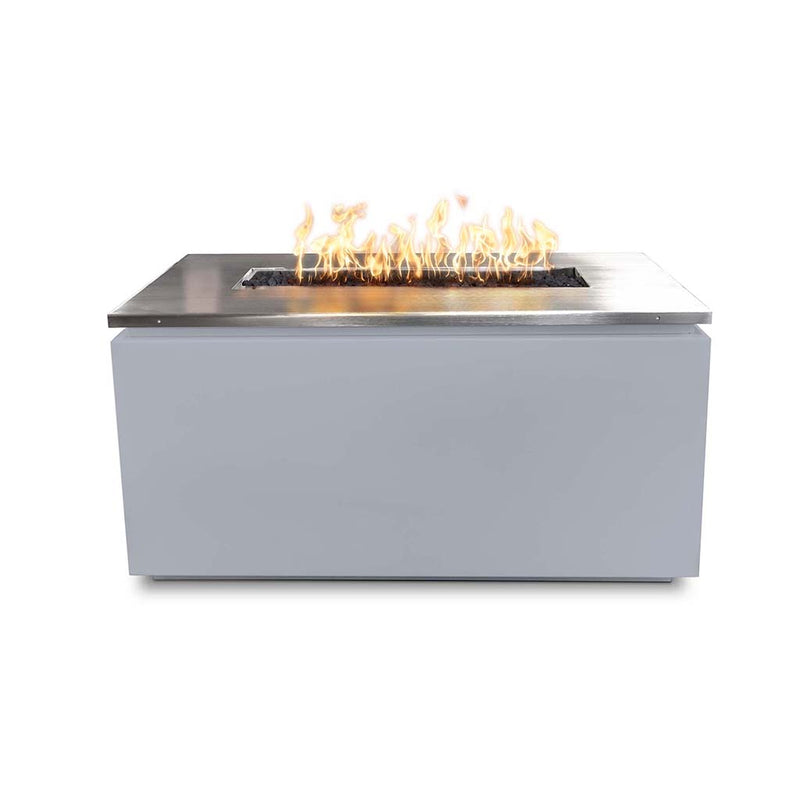 Merona 48" Rectangular Fire Table, Powder Coated Metal | Fire Pit - Pewter