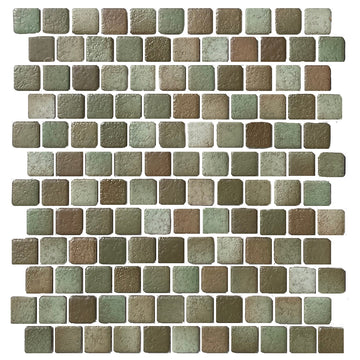 PAD-173 - Moss Green, 1" x 1" - Porcelain Pool Tile - Fujiwa