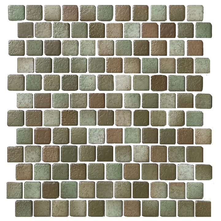 PAD-173 - Moss Green, 1" x 1" - Porcelain Pool Tile - Fujiwa
