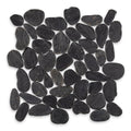 Flat Matte Black - Flat Stone Pebble Tile