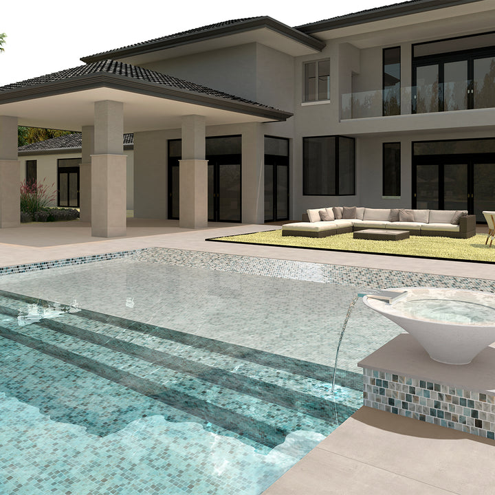 Nature Air Force Matte, 1" x 1" Glass Tile | Vidrepur Nature