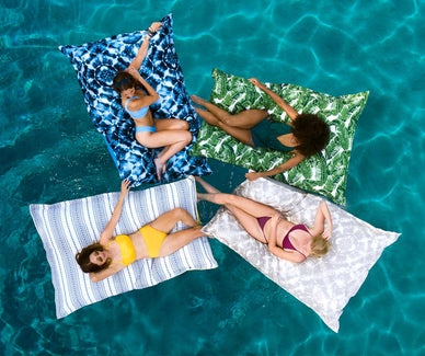 luxury pool floats in swimming pool