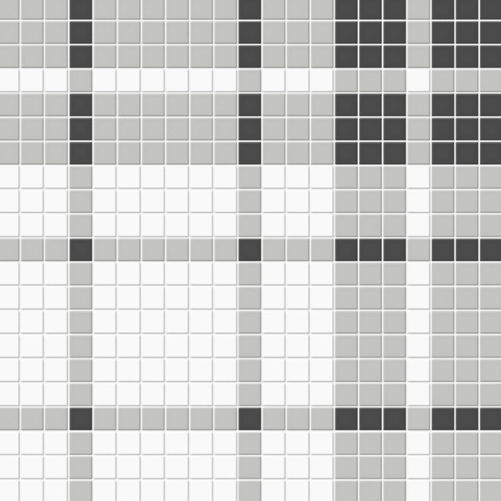 Soho Plaid Midnight Blend, Mosaic | Ceramic Wall & Floor Tile by Tesoro