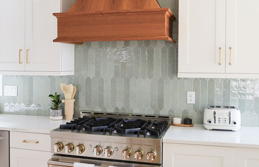 Pickett ceramic tile on kitchen backsplash