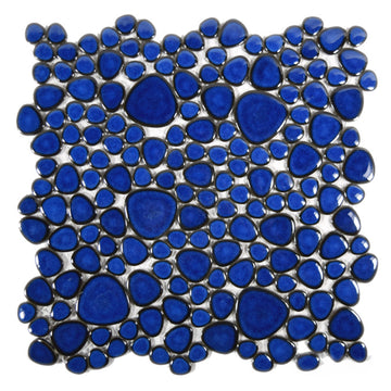 Royal Blue, Mixed | PEBBLE-91 | Fujiwa Porcelain Pool Tile