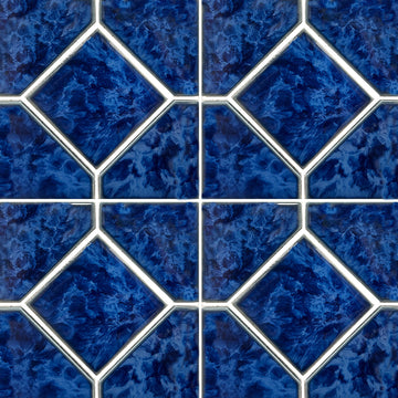 Sapphire, 6" x 6" Deco | TITAN-662 | Fujiwa Porcelain Pool Tile
