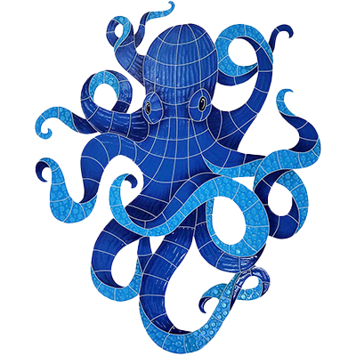 octopus swimming pool mosaic