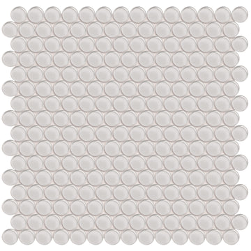 Skylight, Penny Round Mosaic | ANAELEMPNRDSKY | Aquatica Glass Tile