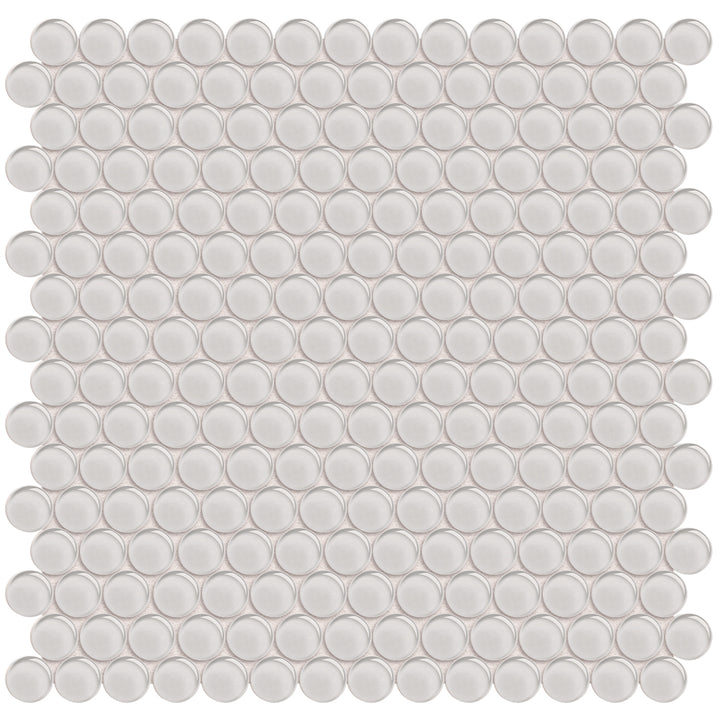 Skylight, Penny Round Mosaic | ANAELEMPNRDSKY | Aquatica Glass Tile