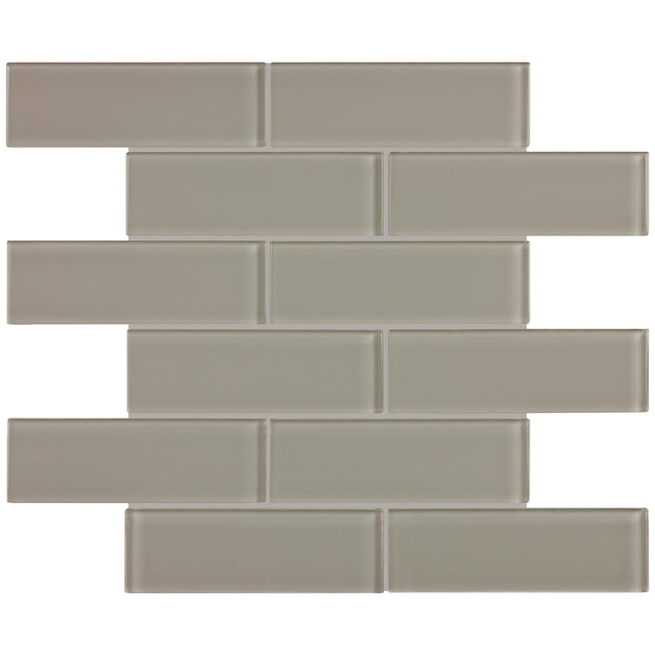 Smoke, 2" x 6" Subway Tile | ANAELEMSMO26 | Aquatica Glass Pool Tile