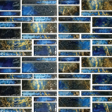 Summer Blue, Random Block | PILOS-404 | Fujiwa Porcelain Pool Tile